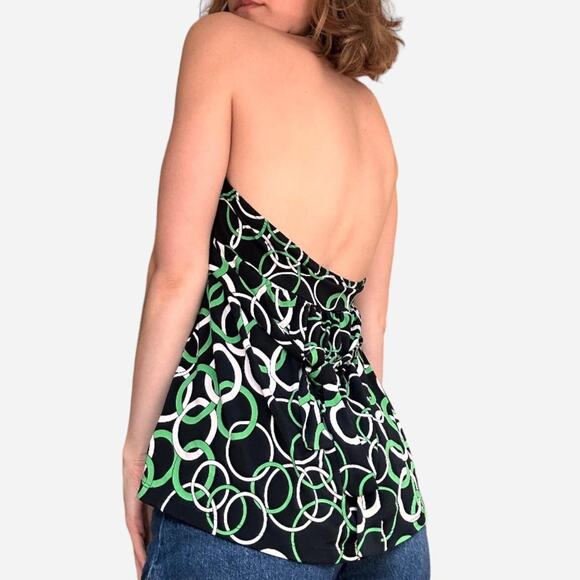 Slinky halter top green black white size large from rampage - Picture 2 of 8